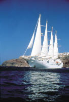 USA firma Windstar Cruises on spetsialiseerunud purjelaevakruiisidele. Autori foto