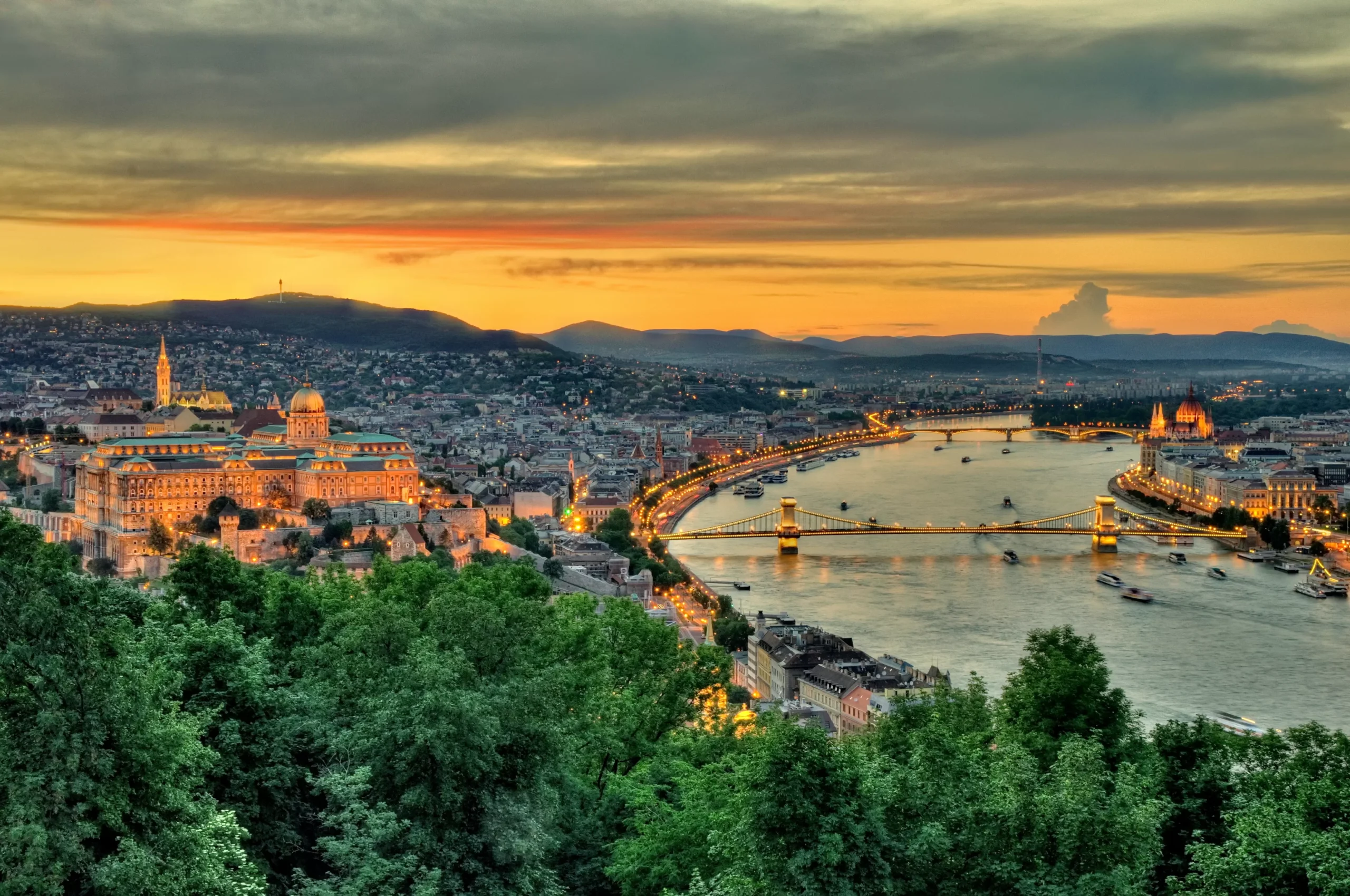 Budapest at dusk